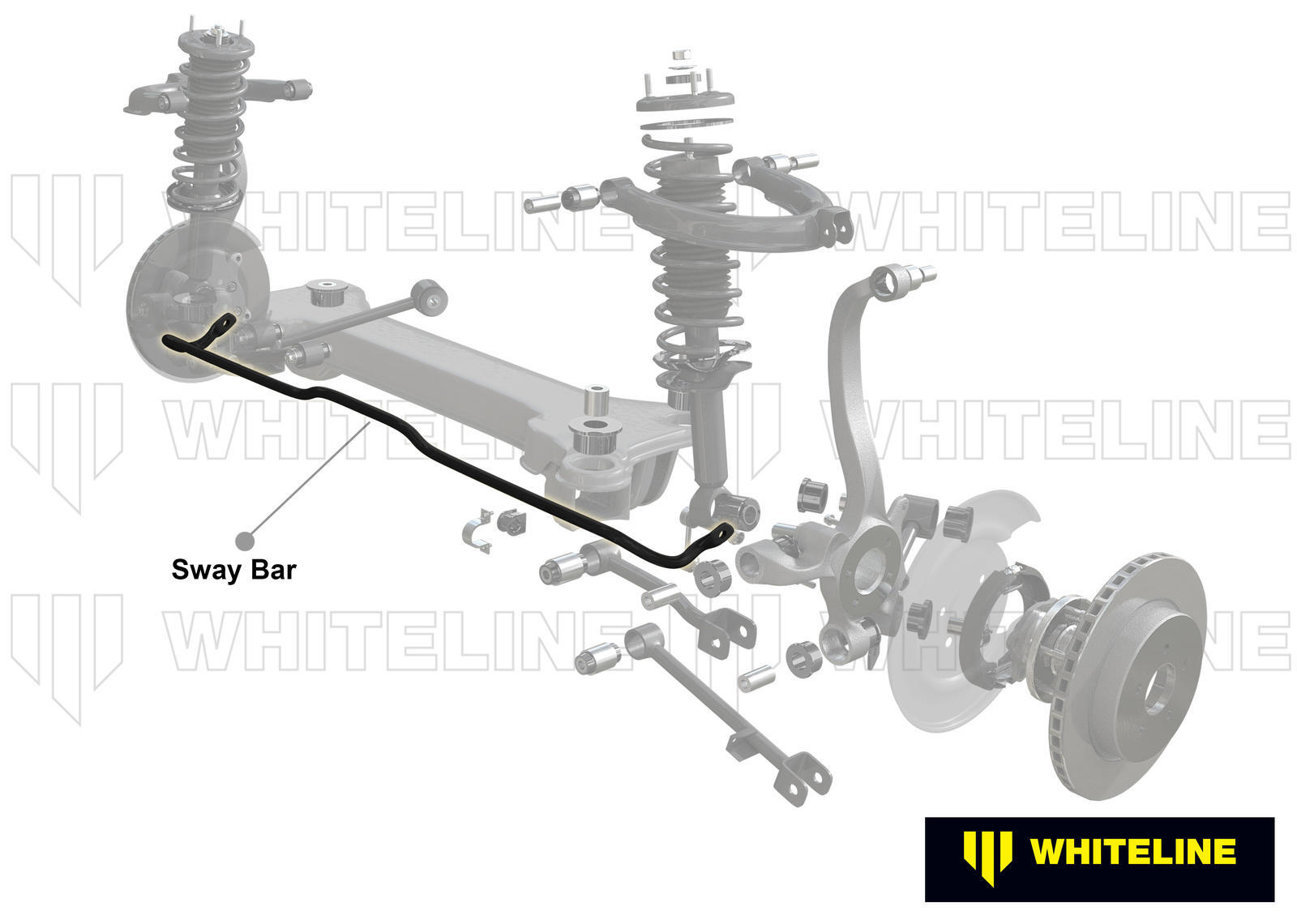 Fits 1991-1992 Mitsubishi Galant WhiteLine Suspension Stabilizer Bar Assembly
