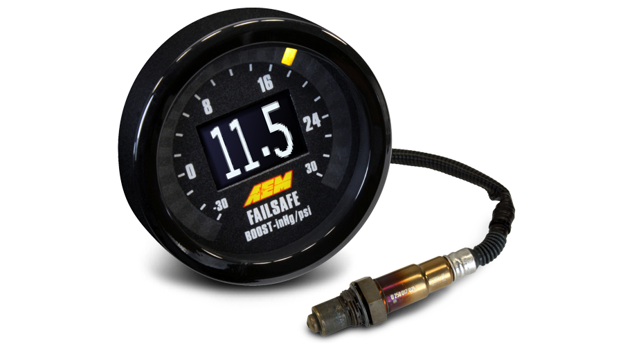 AEM Wideband Fail Safe Gauge with Boost Reference