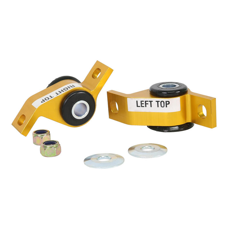 Whiteline Front Control Arm Lower - Inner Rear Bushing Double Offset Kit to Suit Subaru Impreza and Liberty | KCA319A