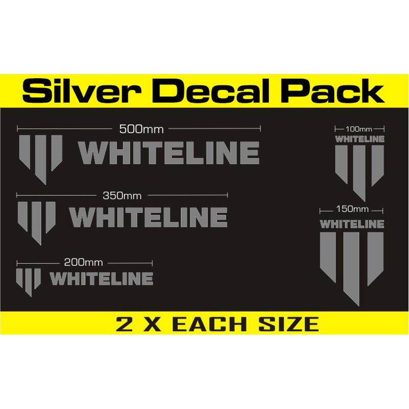 Whiteline Whiteline Decal Kits - Silver | KWM003