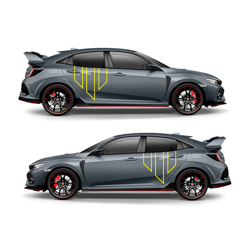 Whiteline Whiteline Vehicle Emblem Decal Pack - Large Yellow | KWM041L
