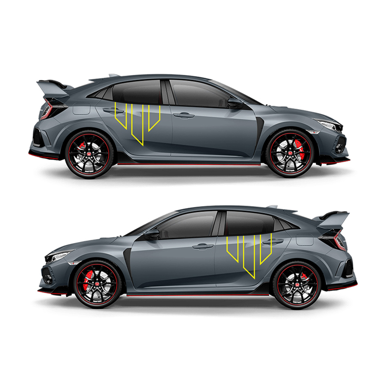 Whiteline Whiteline Vehicle Emblem Decal Pack - Small Yellow | KWM041S