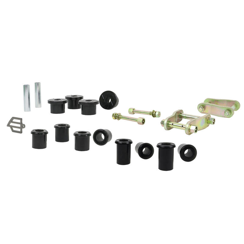 Whiteline Rear Leaf Spring - Bushing and Greaseable Shackle/Pin Kit to Suit Holden Colorado, Isuzu D-Max and LDV T60 2wd/4wd | WEK116
