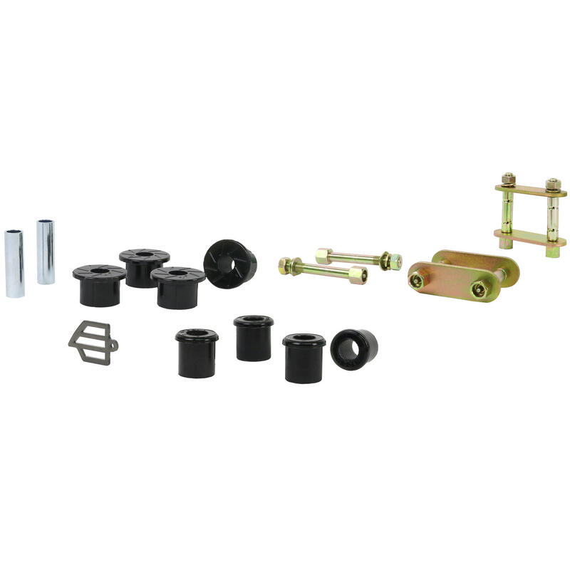 Whiteline Rear Leaf Spring - Bushing and Greaseable Shackle/Pin Kit to Suit Holden Colorado, Rodeo and Isuzu D-Max | WEK117